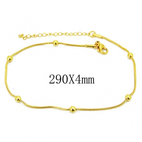 Wholesale Stainless Steel 316L Fashion Anklets NO.#BC62B0303JL