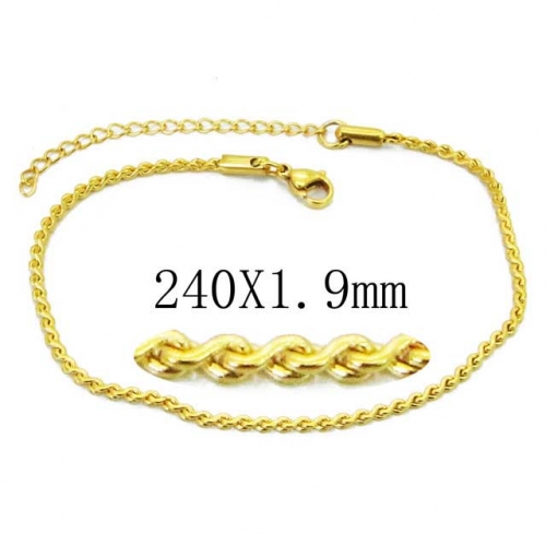 Wholesale Stainless Steel 316L Fashion Anklets NO.#BC62B0311JLQ