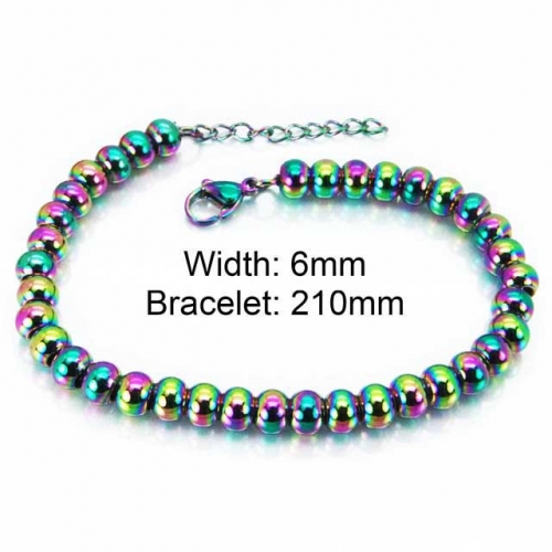 Wholesale Stainless Steel 316L Steel Bead Bracelets NO.#BC76B1528KL