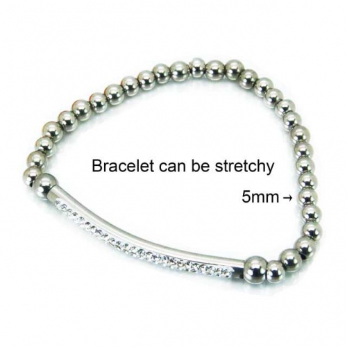 Wholesale Stainless Steel 316L Steel Bead Bracelets NO.#BC12B0396HJQ