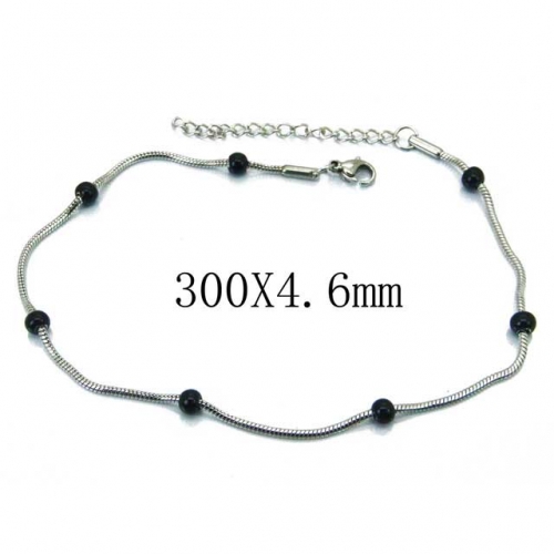 Wholesale Stainless Steel 316L Fashion Anklets NO.#BC62B0325KA