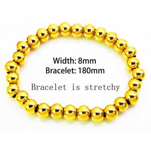 Wholesale Stainless Steel 316L Steel Bead Bracelets NO.#BC76B0485LLA