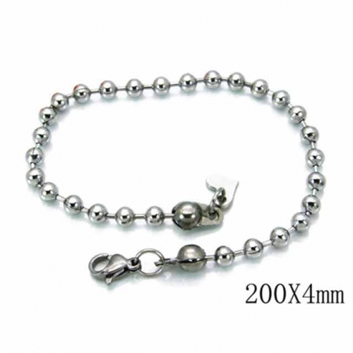 Wholesale Stainless Steel 316L Steel Bead Bracelets NO.#BC70B0418IZ