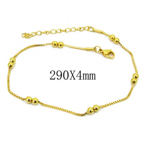 Wholesale Stainless Steel 316L Fashion Anklets NO.#BC62B0309JL