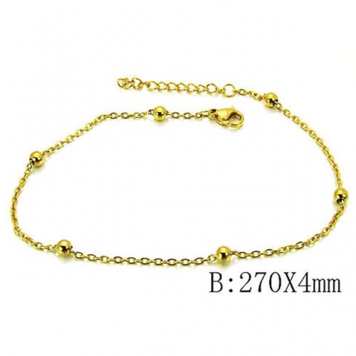 Wholesale Stainless Steel 316L Fashion Anklets NO.#BC70B0533JE