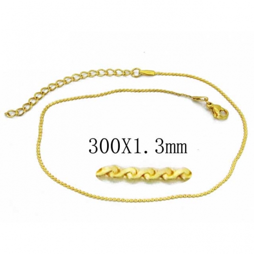 Wholesale Stainless Steel 316L Fashion Anklets NO.#BC62B0313JLQ