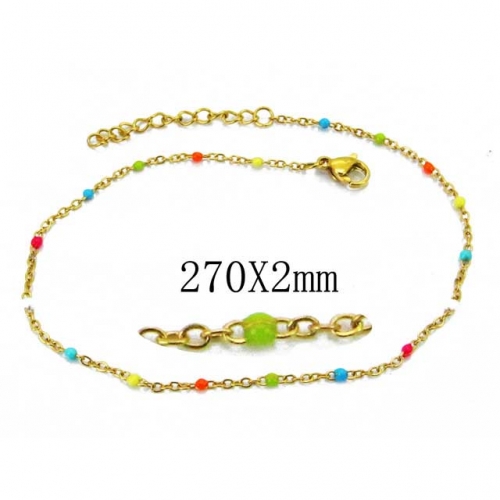 Wholesale Stainless Steel 316L Fashion Anklets NO.#BC70B0593JQ