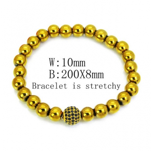 Wholesale Stainless Steel 316L Steel Bead Bracelets NO.#BC35B0521PZ