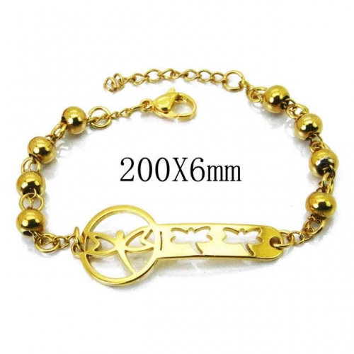 Wholesale Stainless Steel 316L Steel Bead Bracelets NO.#BC76B1803MLW