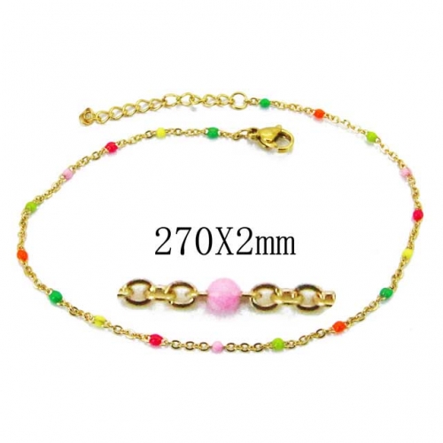 Wholesale Stainless Steel 316L Fashion Anklets NO.#BC70B0588JD