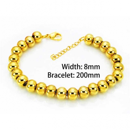 Wholesale Stainless Steel 316L Steel Bead Bracelets NO.#BC76B0423MB