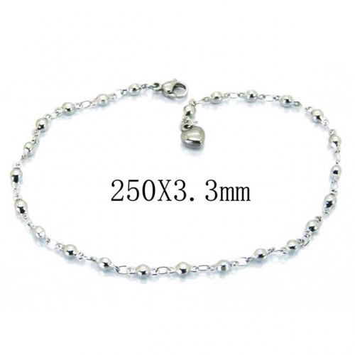 Wholesale Stainless Steel 316L Fashion Anklets NO.#BC62B0349JV