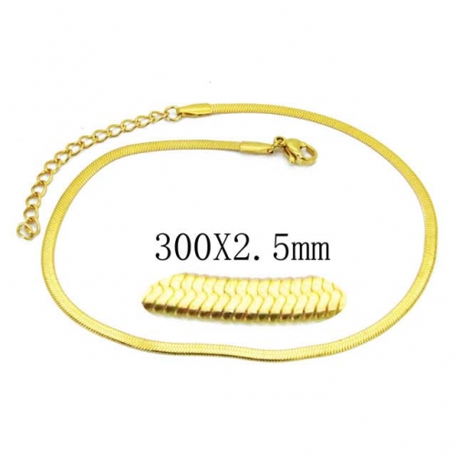 Wholesale Stainless Steel 316L Fashion Anklets NO.#BC62B0310JLS