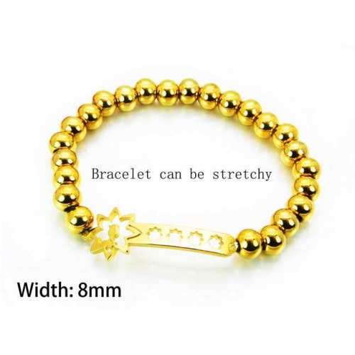 Wholesale Stainless Steel 316L Steel Bead Bracelets NO.#BC76B0494MLV