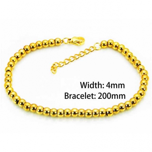 Wholesale Stainless Steel 316L Steel Bead Bracelets NO.#BC76B0415LA