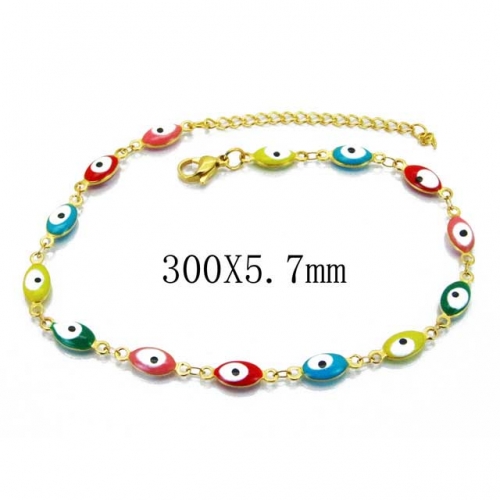 Wholesale Stainless Steel 316L Fashion Anklets NO.#BC62B0357LW