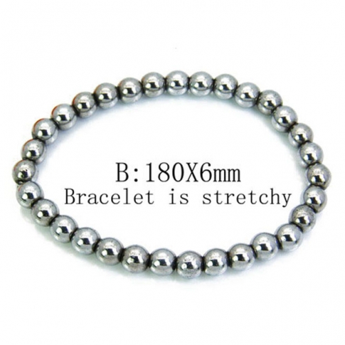 Wholesale Stainless Steel 316L Steel Bead Bracelets NO.#BC35B0524LZ