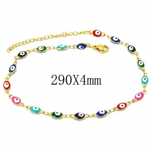 Wholesale Stainless Steel 316L Fashion Anklets NO.#BC62B0322LA