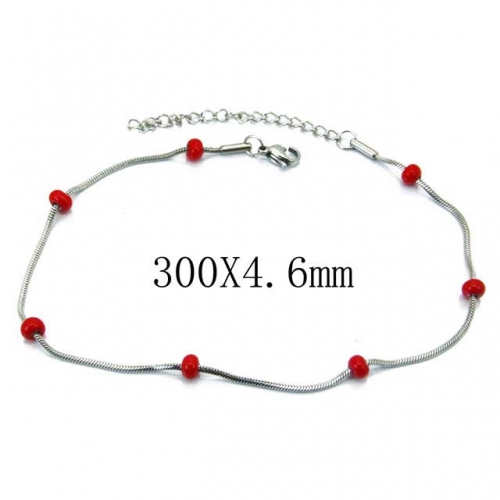 Wholesale Stainless Steel 316L Fashion Anklets NO.#BC62B0328KQ