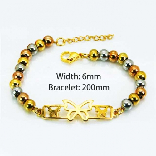 Wholesale Stainless Steel 316L Steel Bead Bracelets NO.#BC76B1493MLF