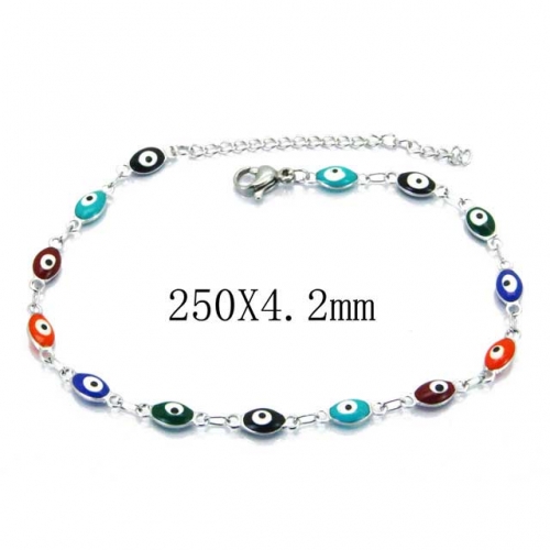 Wholesale Stainless Steel 316L Fashion Anklets NO.#BC62B0354JL