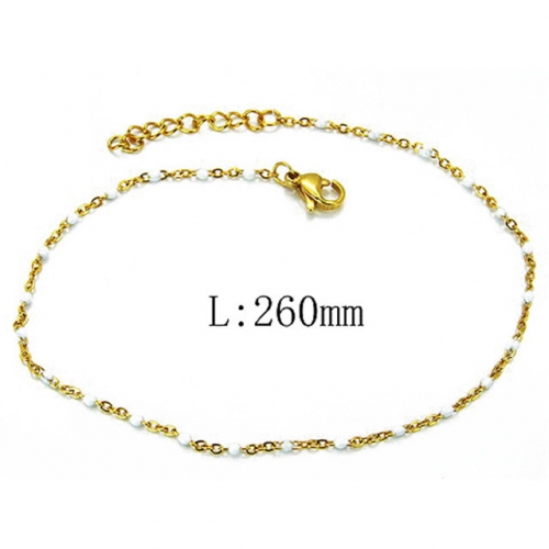 Wholesale Stainless Steel 316L Fashion Anklets NO.#BC70B0510JQ