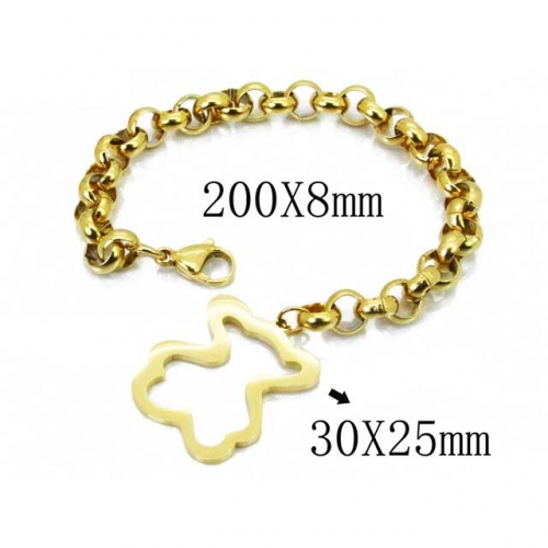 Wholesale Stainless Steel 316L Fashion Bracelet NO.#BC02B0201HIW