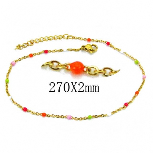 Wholesale Stainless Steel 316L Fashion Anklets NO.#BC70B0591JX