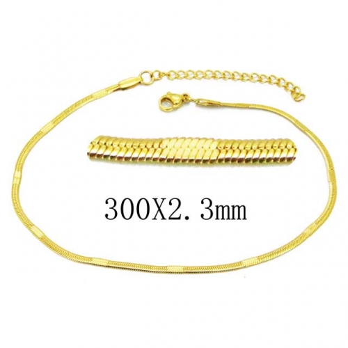 Wholesale Stainless Steel 316L Fashion Anklets NO.#BC62B0323JL