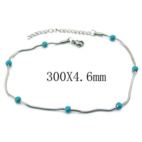 Wholesale Stainless Steel 316L Fashion Anklets NO.#BC62B0326KA