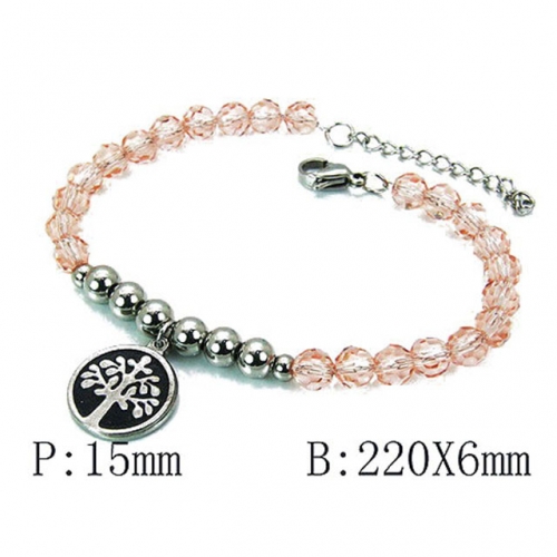 Wholesale Stainless Steel 316L Steel Bead Bracelets NO.#BC55B0504LW