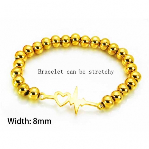Wholesale Stainless Steel 316L Steel Bead Bracelets NO.#BC76B0463MLT