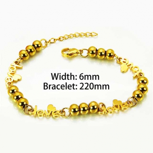 Wholesale Stainless Steel 316L Steel Bead Bracelets NO.#BC76B0891MF