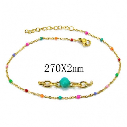 Wholesale Stainless Steel 316L Fashion Anklets NO.#BC70B0590JB