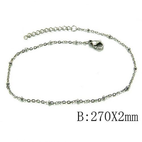 Wholesale Stainless Steel 316L Fashion Anklets NO.#BC70B0526IF