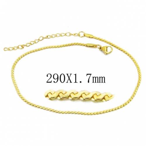 Wholesale Stainless Steel 316L Fashion Anklets NO.#BC62B0312JLX