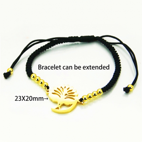 Wholesale Stainless Steel 316L Rope Braided Bracelet NO.#BC91B0358HXX