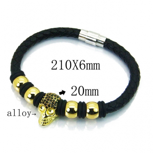 BaiChuan Wholesale Fashion Leather Bracelet NO.#BC41B0054HOG