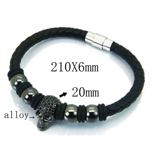 BaiChuan Wholesale Fashion Leather Bracelet NO.#BC41B0056HOW