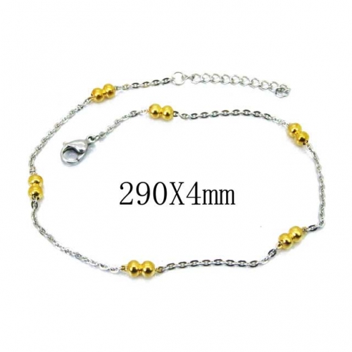 Wholesale Stainless Steel 316L Fashion Anklets NO.#BC62B0369KQ