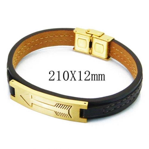 BaiChuan Wholesale Fashion Leather Bracelet NO.#BC23B0211HLS