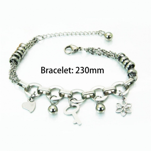 Wholesale Stainless Steel 316L Charm Bracelets NO.#BC55B0540NW