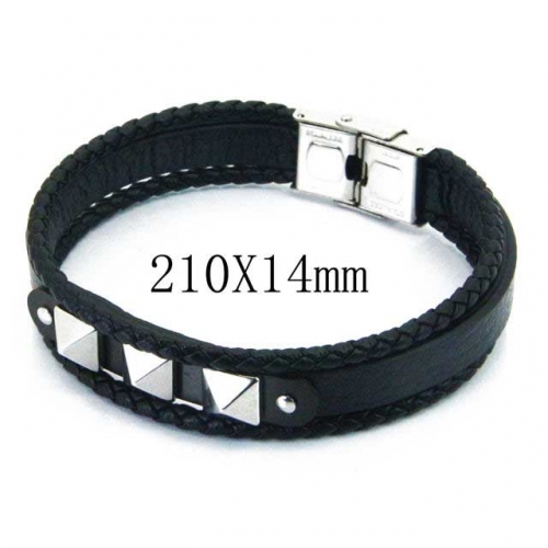 BaiChuan Wholesale Fashion Leather Bracelet NO.#BC23B0190HJD