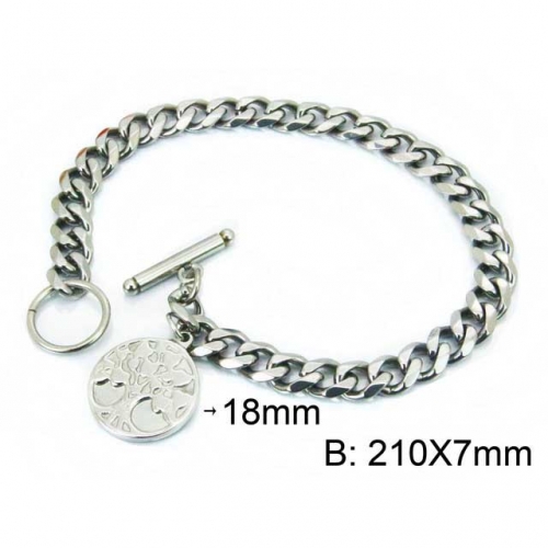 Wholesale Stainless Steel 316L Charm Bracelets NO.#BC06B1012NW