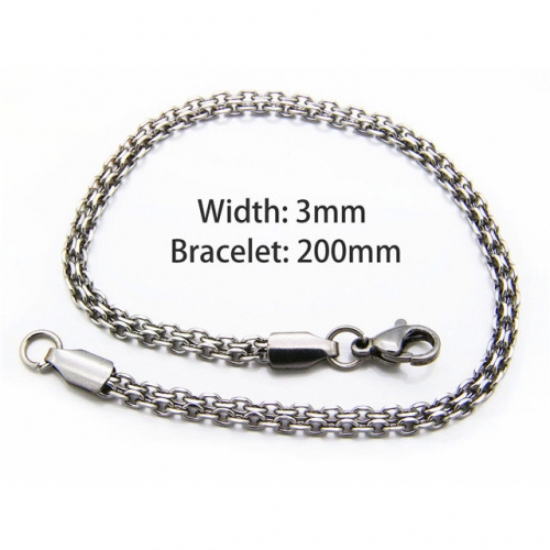 Wholesale Stainless Steel 316L Chain Bracelets NO.#BC40B0001I5