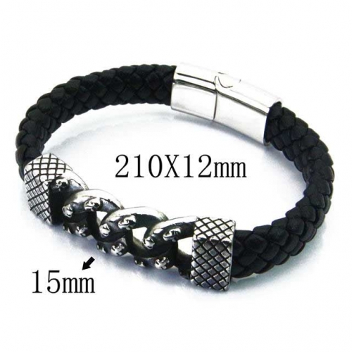 BaiChuan Wholesale Fashion Leather Bracelet NO.#BC23B0165HJW