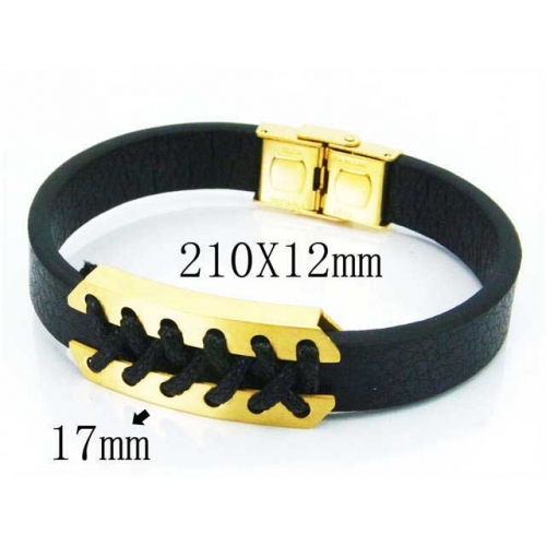 BaiChuan Wholesale Fashion Leather Bracelet NO.#BC23B0075HLC