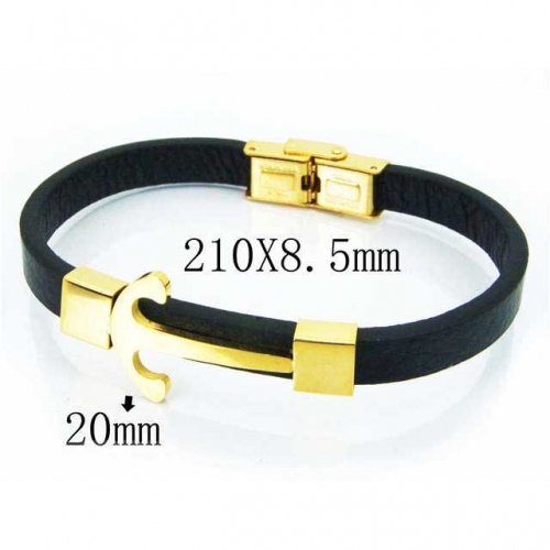 BaiChuan Wholesale Fashion Leather Bracelet NO.#BC23B0048HKD