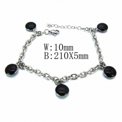 Wholesale Stainless Steel 316L Charm Bracelets NO.#BC70B0322KL