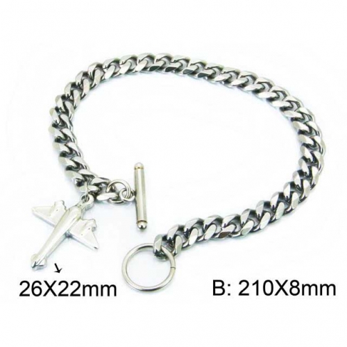 Wholesale Stainless Steel 316L Charm Bracelets NO.#BC06B1022NA